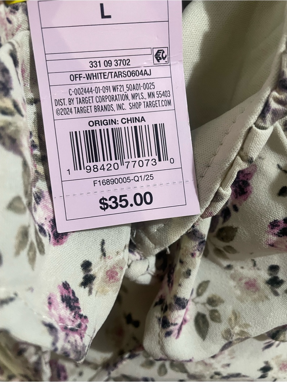 wild fable Cream Floral Maxi Dress with Purple Accents - Picture 10 of 10